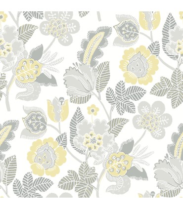 4081-26341 - Jana Light Grey Jacobean Wallpaper by A Street