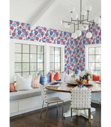 4081-26338 - Jana Red Jacobean Wallpaper by A Street