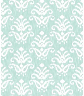 4081-26327 - Keaton Aqua Medallion Wallpaper by A Street