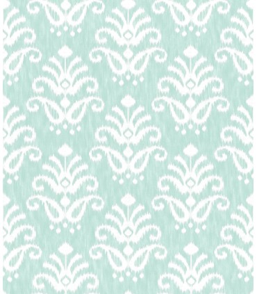 4081-26327 - Keaton Aqua Medallion Wallpaper by A Street