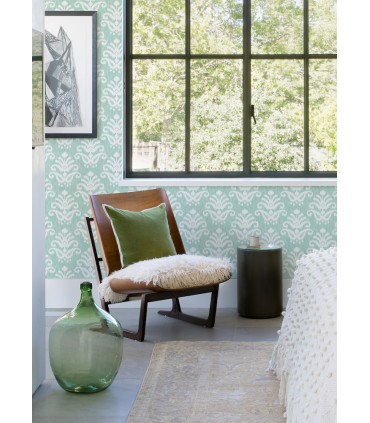 4081-26327 - Keaton Aqua Medallion Wallpaper by A Street