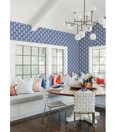 4081-26329 - Keaton Blue Medallion Wallpaper by A Street