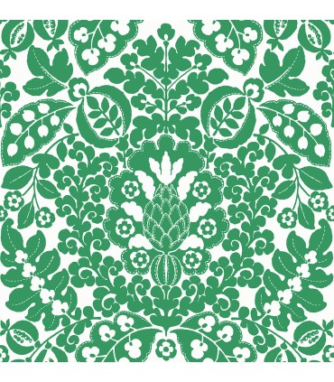 4081-26333 - Marni Green Fruit Damask Wallpaper by A Street