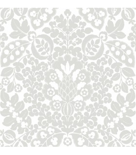 4081-26335 - Marni Grey Fruit Damask Wallpaper by A Street