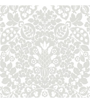 4081-26335 - Marni Grey Fruit Damask Wallpaper by A Street