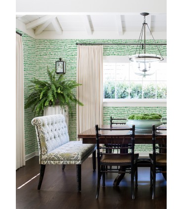 4081-26358 - Runes Green Brushstrokes Wallpaper by A Street