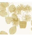 4014-87557 - Aida Gold Potted Plant Wallpaper by A Street