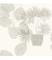 4014-87555 - Aida Grey Potted Plant Wallpaper by A Street