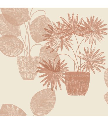 4014-87556 - Aida Pink Potted Plant Wallpaper by A Street