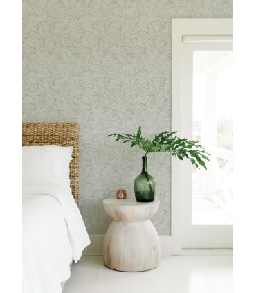 4014-26402 - Aldabra Grey Textured Geometric Wallpaper by A Street