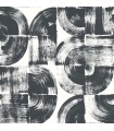 4014-26404 - Giulietta Black Painterly Geometric Wallpaper by A Street