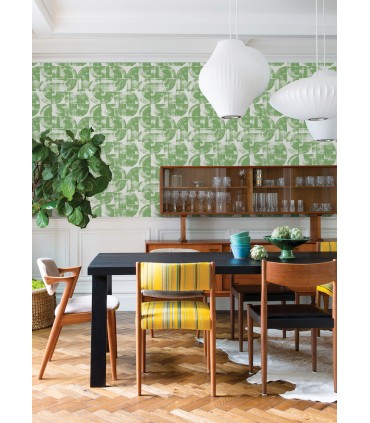 4014-26408 - Giulietta Green Painterly Geometric Wallpaper by A Street