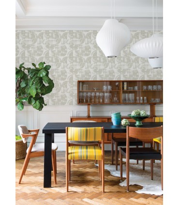 4014-26406 - Giulietta Light Grey Painterly Geometric Wallpaper by A Street