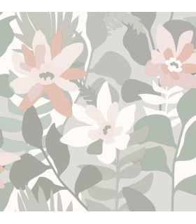 4014-26454 - Koko Grey Floral Wallpaper by A Street