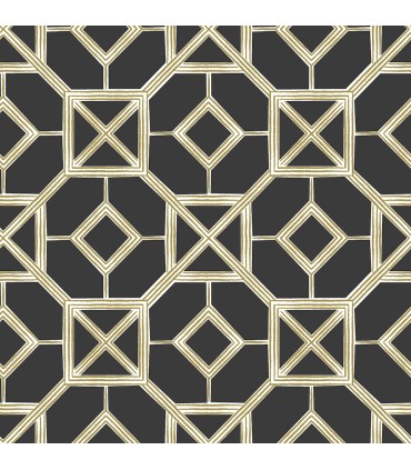 4014-26409 - Livia Black Trellis Wallpaper by A Street