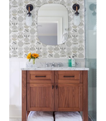 4014-26444 - Mahe Light Grey Mod Geometric Wallpaper by A Street