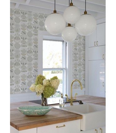 4014-26444 - Mahe Light Grey Mod Geometric Wallpaper by A Street