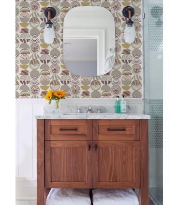 4014-26445 - Mahe Plum Mod Geometric Wallpaper by A Street