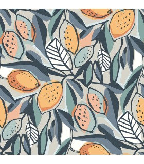 4014-26421 - Meyer Teal Citrus Wallpaper by A Street