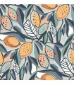 4014-26421 - Meyer Teal Citrus Wallpaper by A Street