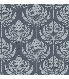 4014-26424 - Palmier Navy Lotus Fan Wallpaper by A Street