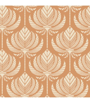 4014-26423 - Palmier Orange Lotus Fan Wallpaper by A Street