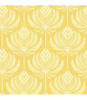 4014-26427 - Palmier Yellow Lotus Fan Wallpaper by A Street