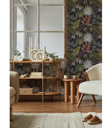 4014-26447 - Praslin Black Botanical Wallpaper by A Street