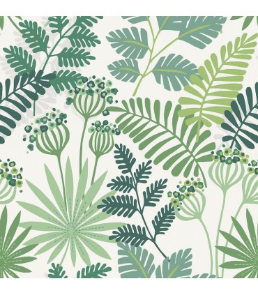 4014-26448 - Praslin Green Botanical Wallpaper by A Street