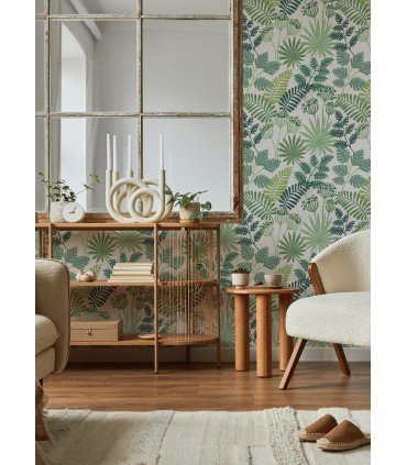 4014-26448 - Praslin Green Botanical Wallpaper by A Street