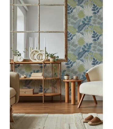 4014-26450 - Praslin Sky Blue Botanical Wallpaper by A Street