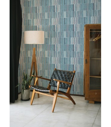 4014-26414 - Sabah Teal Stripe Wallpaper by A Street