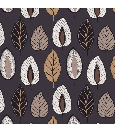 JJ38012 - Chic Leaf Wallpaper-Rewind by Norwall