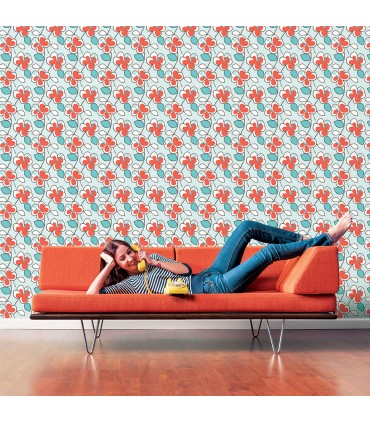 JJ38014 - Flower PowerWallpaper-Rewind by Norwall