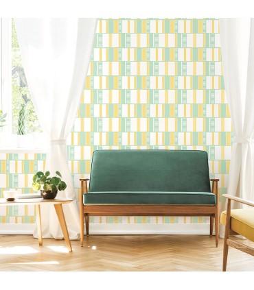 JJ38028 - Grid Lock Wallpaper-Rewind by Norwall