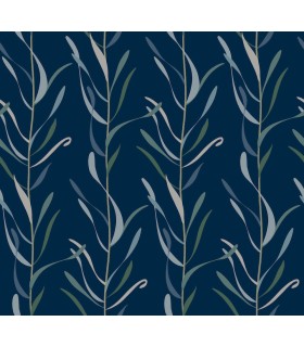 GO8324 - Chloe Vine Indigo Wallpaper- Greenhouse by York