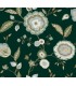 GO8236 - Dahlia Blooms Forest/Seafoam Wallpaper- Greenhouse by York
