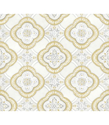 GO8215 - Garden Trellis Ochre Wallpaper- Greenhouse by York