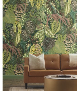 GO8331M - Greenery Jade Wall Mural- Greenhouse by York