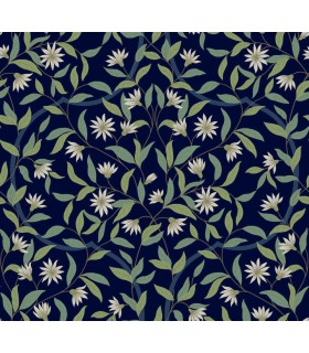 GO8251 - Jasmine Indigo Wallpaper- Greenhouse by York