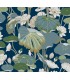 GO8295 - Lotus Pond Indigo/Gold Wallpaper- Greenhouse by York