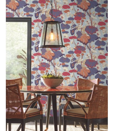 GO8291 - Lotus Pond Sky/Multi Wallpaper- Greenhouse by York