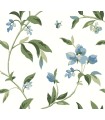 GO8283 - Springtime Cotton/Peacock Wallpaper- Greenhouse by York