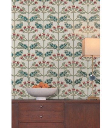 AC9111 - Tracery Blooms Wallpaper-Arts and Crafts