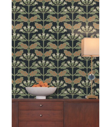 AC9113 - Tracery Blooms Wallpaper-Arts and Crafts