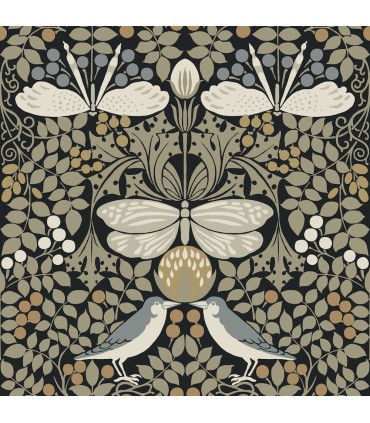 AC9162 - Butterfly Garden Wallpaper-Arts and Crafts