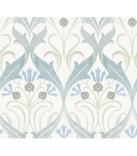 AC9171 - Pine Cone Ribbon Wallpaper-Arts and Crafts