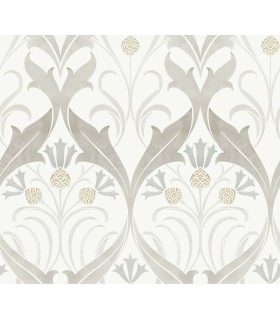 AC9172 - Pine Cone Ribbon Wallpaper-Arts and Crafts