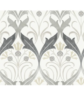 AC9174 - Pine Cone Ribbon Wallpaper-Arts and Crafts