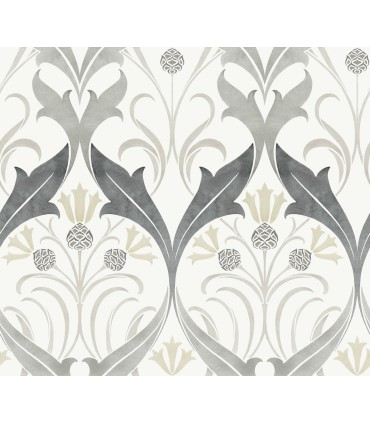 AC9174 - Pine Cone Ribbon Wallpaper-Arts and Crafts